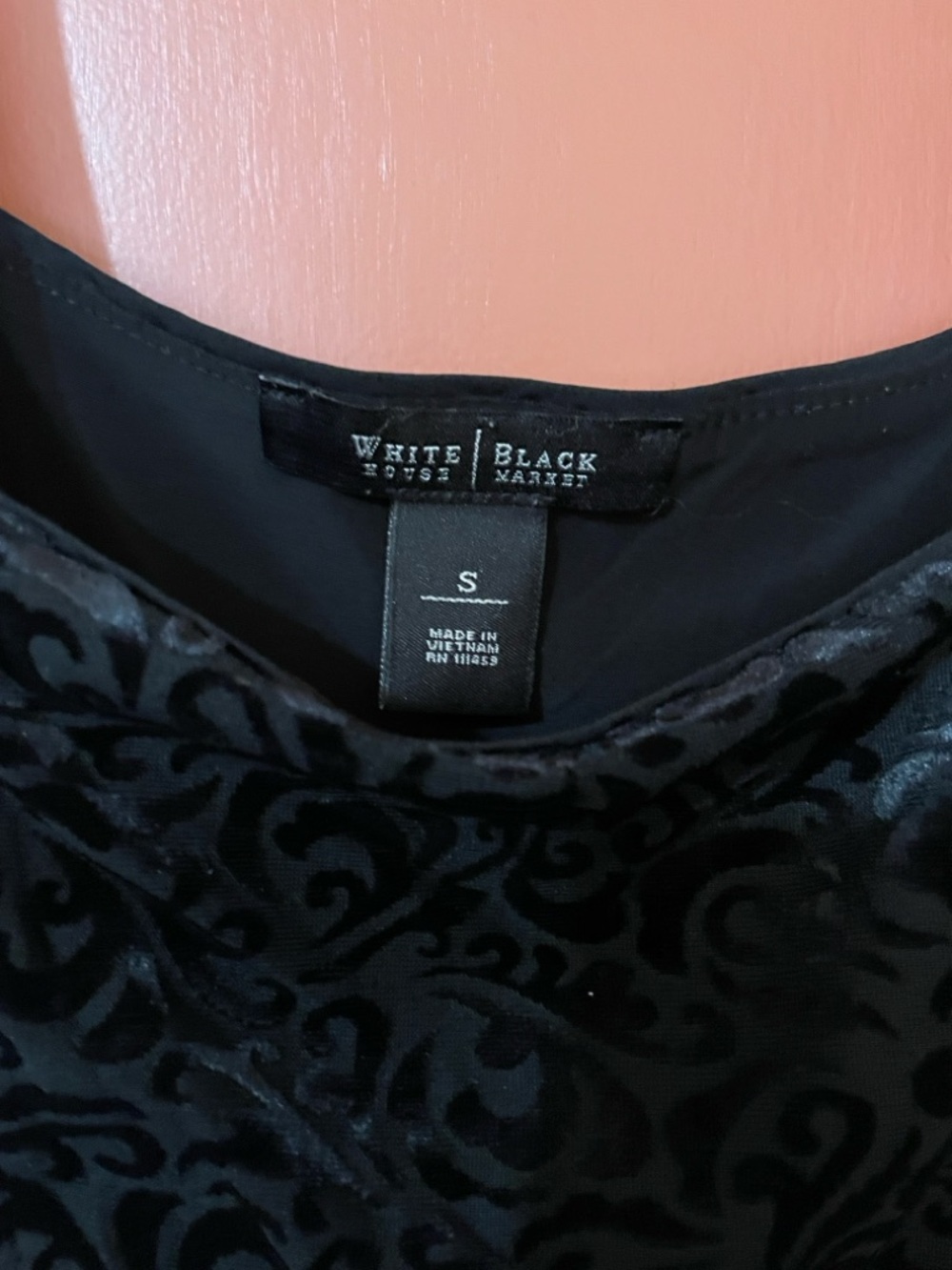 White House Black Market Black Velvet Tank Top - Picture 3 of 4